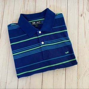 RKF Classic-Fit Soft Cotton Striped Polo Shirt L